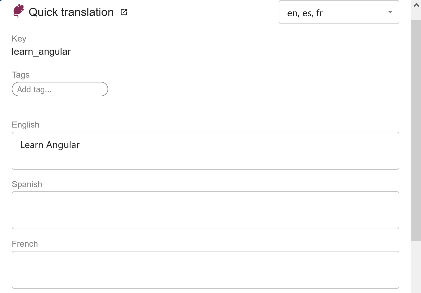 Dialog translation