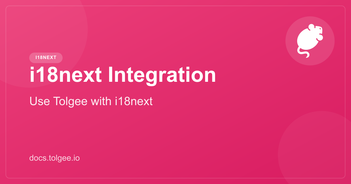 React integration using i18next | Tolgee